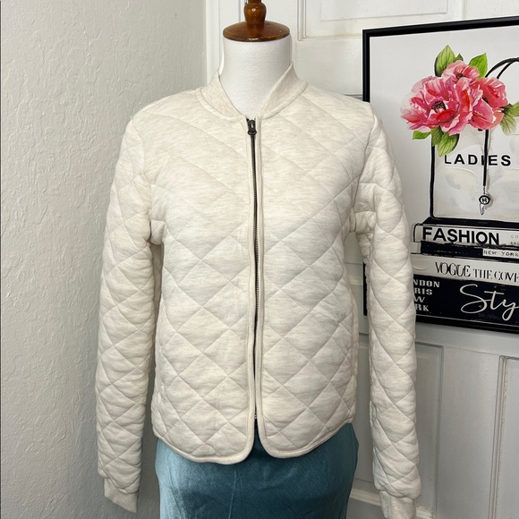 Marine Layer Corbet Quilted Jacket in Ivory Size XS - Picture 3 of 12